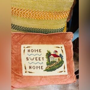 Home Sweet Home Needlepoint Pillow